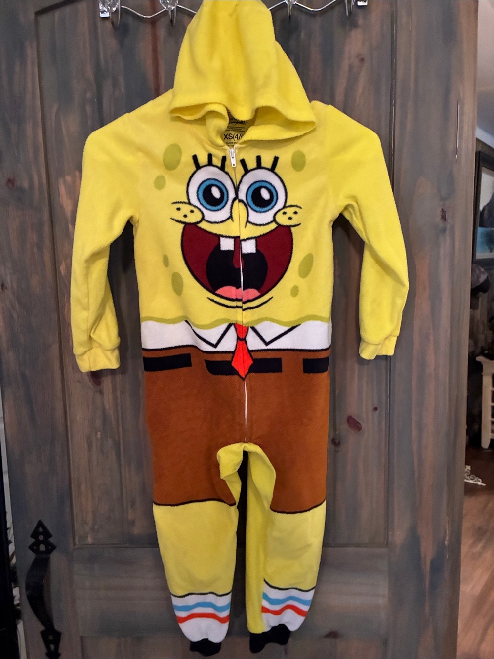 SpongeBob Character Yellow Kids One-Piece Hoodie